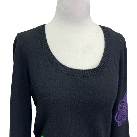 Just Cavalli Cashmere Angora Black Scoop Neck Knit Pullover Sweater Size… - Picture 4 of 12